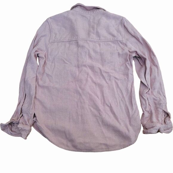 american eagle classic fit ahhmazingly soft long sleeve pink button up blouse - Picture 2 of 5